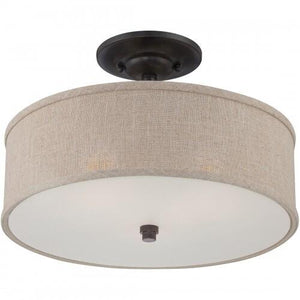 Quoizel CRA1717MC Cloverdale Semi flush mottled cocoa Semi-Flush Mount