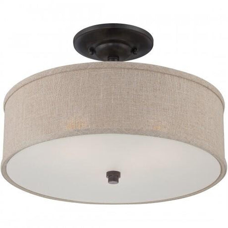 Quoizel CRA1717MC Cloverdale Semi flush mottled cocoa Semi-Flush Mount