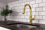 Pfister Brushed Gold 1-handle Pull-down Kitchen Faucet