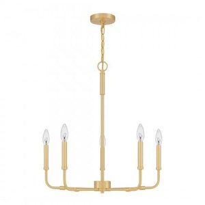 Quoizel ABR5024AB Abner Chandelier 5 light aged brass Chandelier