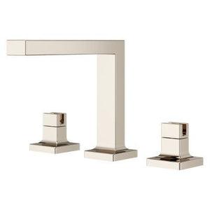 Polished Nickel 2-handle 8 Widespread Square Spout Bath Faucet LG49-VRV2D