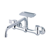 Gerber G0042691 Chrome Classics Two Handle Wall Mount Kitchen Faucet W/ 8" S...