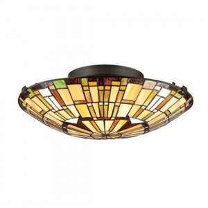 Quoizel TF1408SVB Reed Flush mount  tiff vintage bronze 17"d Flush Mount