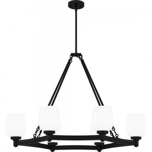 Quoizel PNG638MBK Penning Linear chandelier 6 lights matte black Island Light