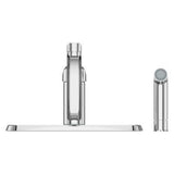 Pfirst Series 1-Handle Kitchen Faucet with Side Spray in Polished Chrome