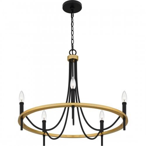 Quoizel LGR5026MBK Legare Chandelier 5 lights matte black Chandelier