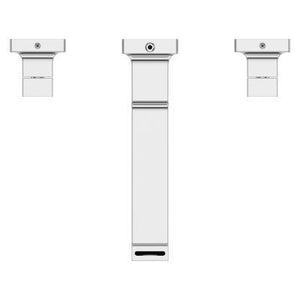 Polished Chrome 2-handle 8" Widespread Wall Mount Bathroom Faucet W... LG49-VRV3C