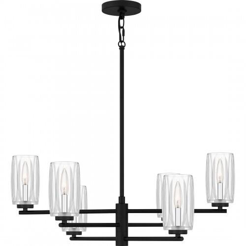 Quoizel CUN5026MBK Cunningham Chandelier 6 lights matte black Chandelier