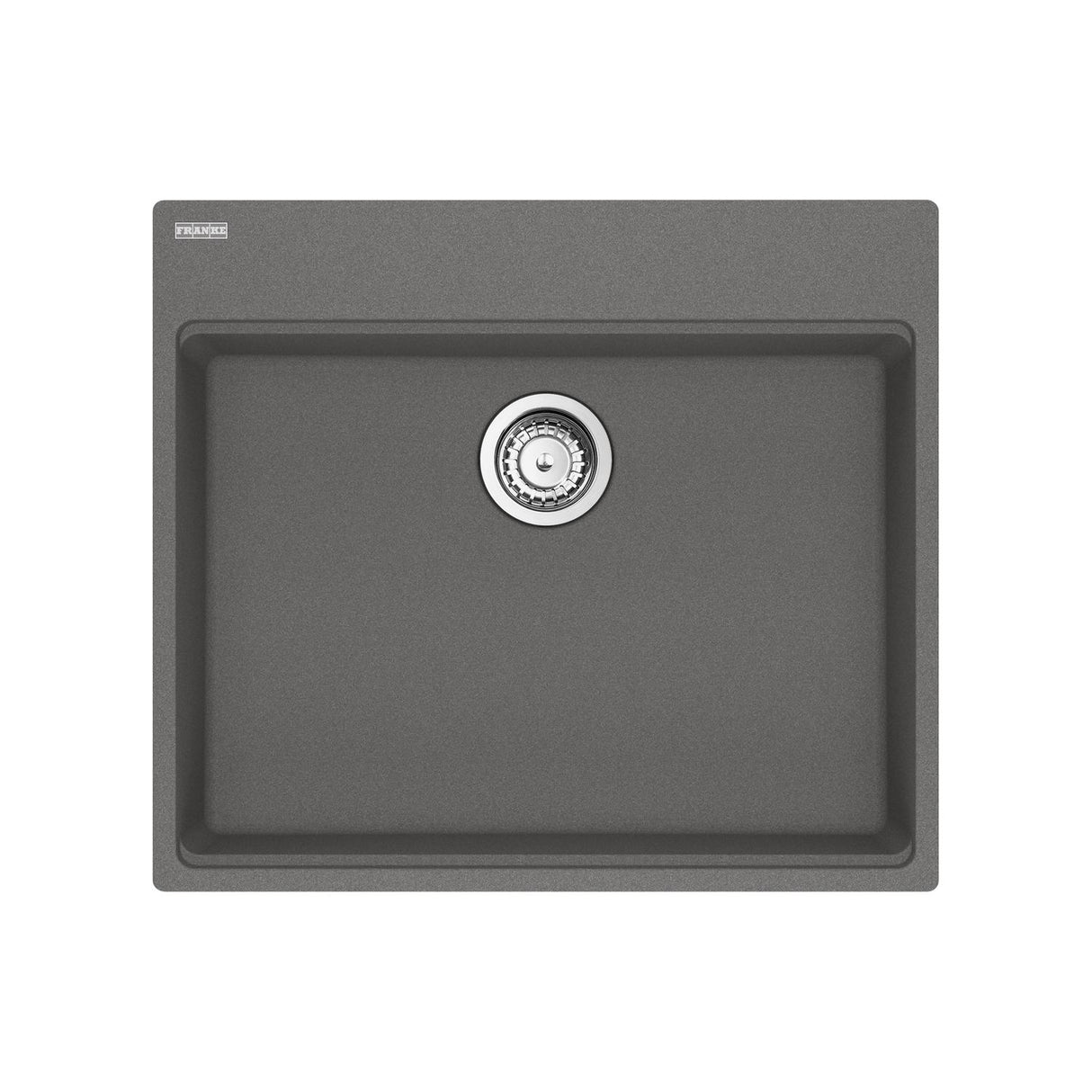 FRANKE MAG61023ADA-SHG-S Maris Topmount 25-in x 22-in Granite ADA Single Bowl Kitchen Sink in Stone Grey In Stone Grey