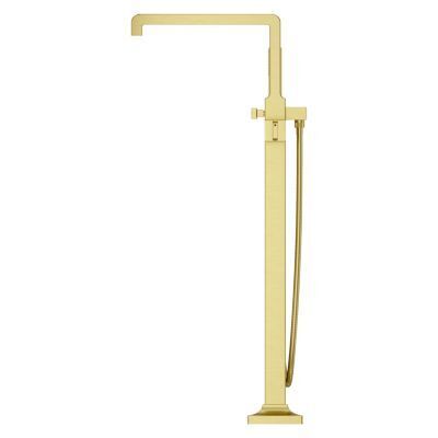 Pfister Brushed Gold Free-standing Tub Filler Without Handles LG6-1VRVBG