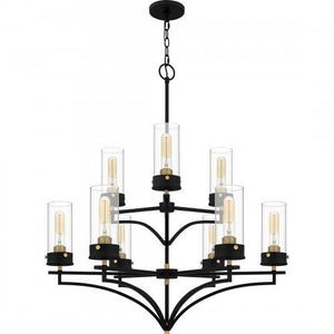 Quoizel HLS5031MBK Hillside Chandelier 9 lights matte black Chandelier