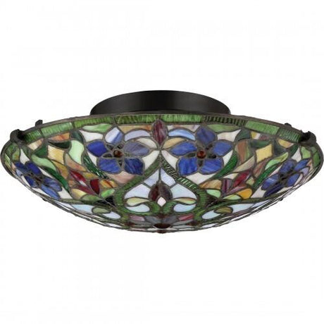 Quoizel TFVT1617VB Violets Floating flush mount tiffany 17"d Flush Mount