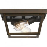 Quoizel RO1612IZ Rue De Royal Outdoor flushmount 2 light industrial br Outdoor Lantern