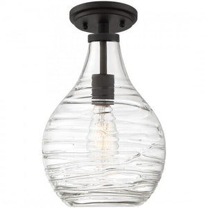 Quoizel QSF4019OZ Genie Semi flush mount 1 light old bronze Semi-Flush Mount
