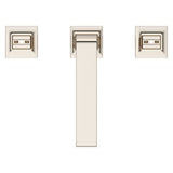 Verve 2-Handle 8 in. - 15 in. Widespread Bathroom Faucet without Handles with Ribbon Spout in Polished Nickel