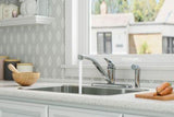 Pfirst Series 1-Handle Kitchen Faucet with Side Spray in Polished Chrome