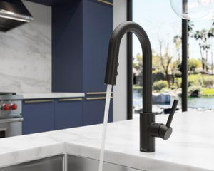 Pfister Black Stellen 1-handle Pull Down Bar and Prep Faucet LG572-SAB