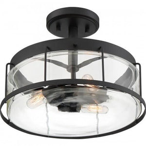 Quoizel LUD1713EK Ludlow Semi-flush mount 3 light earth black Semi-Flush Mount