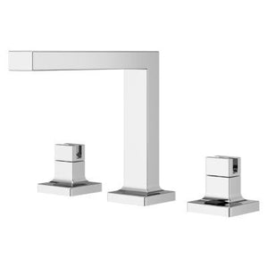 Polished Chrome 2-handle 8 Widespread Square Spout Bath Faucet LG49-VRV2C