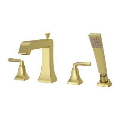 Brushed Gold Park Avenue 4-hole Roman Tub With Handshower, Trim Only LG6-4FEBG