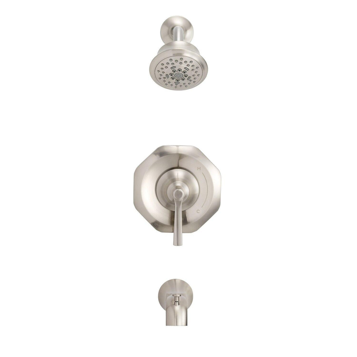 Gerber D501028BNTC Brushed Nickel Draper Tub & Shower Trim Kit, 1.75GPM