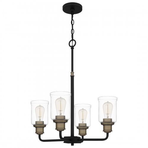 Quoizel COX5021MBK Cox Chandelier 4 lights matte black Chandelier