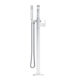 Gerber D300544BST Satin Black Square Floor Mount Tub Filler Trim Kit With Handshower