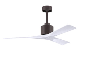 Matthews Fan NK-TB-MWH-52 Nan 6-speed ceiling fan in Textured Bronze finish with 52” solid matte white wood blades