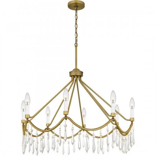 Quoizel AID5030AB Airedale Chandelier 8 lights aged brass Chandelier