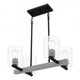 Quoizel CDW5022MBK Caldwell Linear chandelier 4 lights matte black Island Light