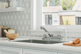 Pfirst Series 2-Handle Kitchen Faucet with White Side Spray in Polished Chrome