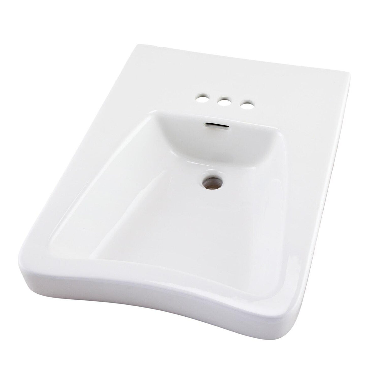 Gerber G0012464 White Eaton 4" Centers Wheelchair Wall Hung Bathroom Sink