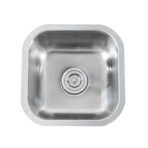 LENOVA SS-SPL-S2 Undermount Single Bowl 16 x 8 - Brushed Satin UNDERMOUNT KITCHEN SINK Kitchen,Kitchen Sinks,Undermount Sinks, Lenova Classic 18 Gauge Stainless Steel Sinks