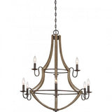 Quoizel SHR5009RK Shire 9 light chandelier rustic black Chandelier