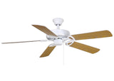 Matthews Fan AM-USA-WH-52 America 3-speed ceiling fan in gloss white finish with 52" white blades. Assembled in USA.