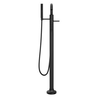 Pfister Matte Black 2-handle Tub Filler With Hand Shower LG6-1TNTB