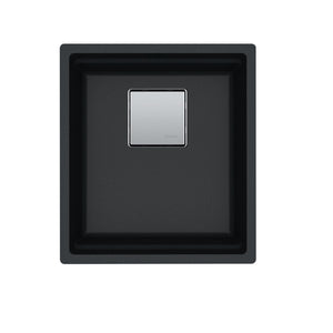FRANKE PKG11014ONY Peak  16.1-in. x 18.1-in. Onyx Granite Undermount Single Bowl Bar/Prep Sink - PKG11014ONY In Onyx