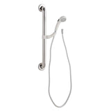 Gerber G0044735CW White Ada Compliant Grab Bar W/ 2 Function Handshower 2.5GPM