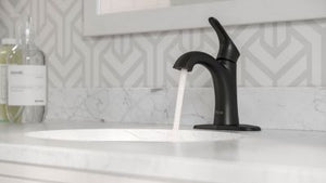 Pfister Matte Black Single Control Bathroom Faucet LG42-WR0B
