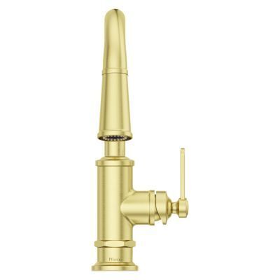 Pfister Brushed Gold 1-handle Pull-down Bar/prep Kitchen Faucet