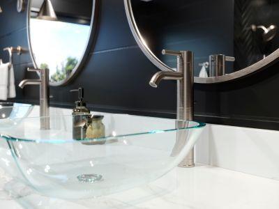 Pfister Brushed Nickel Contempra Single Handle Vessel Faucet LG40-NK00