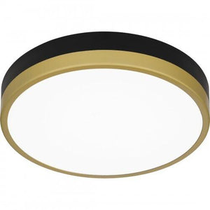 Quoizel WLN1611MBKG Weldin Flush mount led matte black gold Flush Mount