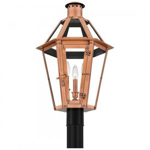 Quoizel BURD9015AC Burdett Outdoor post 3 lights aged copper Outdoor