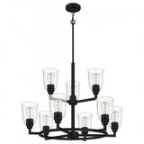 Quoizel MCI5030MBK McIntire Chandelier 9 lights matte black Chandelier