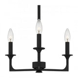 Quoizel PRC5016MBK Prescott Chandelier 3 lights matte black Chandelier