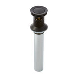 Push and Seal All Metal Drain in Matte Black