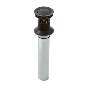 Push and Seal All Metal Drain in Matte Black
