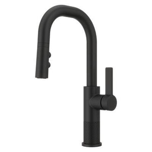 Montay 1-Handle Pull-Down Bar/Prep Faucet in Matte Black