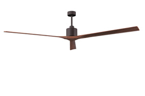 Matthews Fan NKXL-TB-WA-90 Nan XL 6-speed ceiling fan in Matte White finish with 90” solid walnut tone wood blades