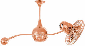 Matthews Fan B2K-CP-MTL Brisa 360° counterweight rotational ceiling fan in Polished Copper finish with metal blades.
